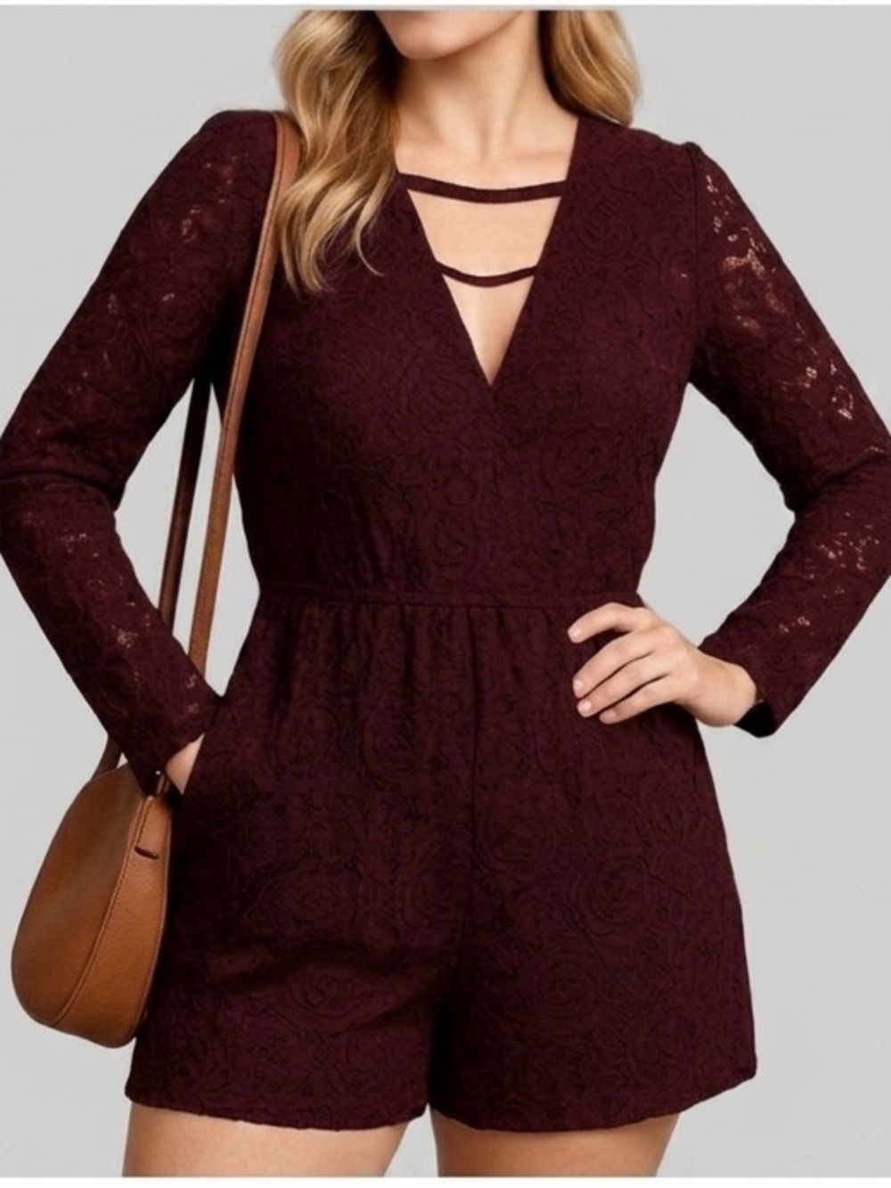 NWT Charlotte Russe Lace Romper 1X